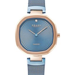 Obaku Women Brass Dial & Toned Stainless Steel Bracelet Style Straps Analogue Watch V277LXVMMA-image-44