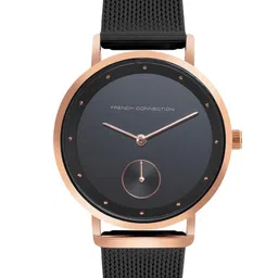 French Connection Women Stainless Steel Bracelet Style Straps Analogue Watch FCW09BM-R-35