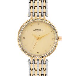 French Connection Women Embellished Dial & Stainless Steel Bracelet Style Straps Analogue Watch FCN075TM-41