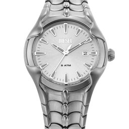 DIESEL Men Textured Dial And Stainless Steel Straps Analogue Watch DZ2185-28