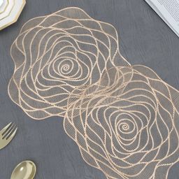 GROKI Brown 2 Pieces Textured Waterproof Table Placemats-0