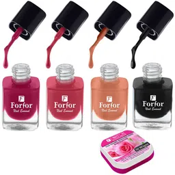 FORFOR Set Of 4 Perfect Stay Trendy Nail Polish With Wipes 5ml Each- 101 + 102 + 103 + 118-image-69