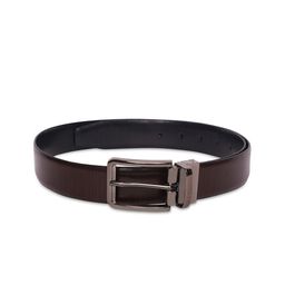 Belwaba Men Black & Brown Leather Reversible Belt-image-122