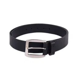 Belwaba Men Black Textured Leather Formal Belt-image-91