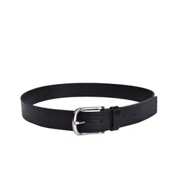 Belwaba Men Black Textured Leather Belt-image-97