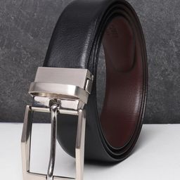 Teakwood Leathers Men Black Leather Formal Belt-picture-12