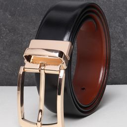Teakwood Leathers Men Black Leather Formal Belt-picture-32