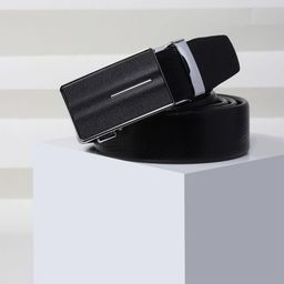 Kastner Men Black Textured Artificial Leather Formal Belt-image-44