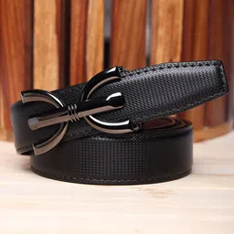 Kastner Men Black Textured Reversible Formal Belt-image-40