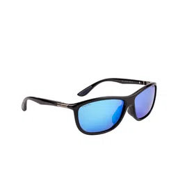 EQUAL Unisex Blue Lens & Black Sports Sunglasses with UV Protected Lens-15