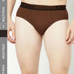 T.T. Men Pack Of 2 Desire Pure Cotton Basic Briefs-picture-9