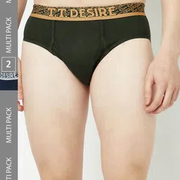 T.T. Men Pack Of 2 Desire 100% Combed Cotton Front Open Basic Briefs-33