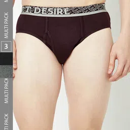 T.T. Men Pack Of 4 Desire Assorted Mid-Rise Pure Cotton Basic Briefs-11