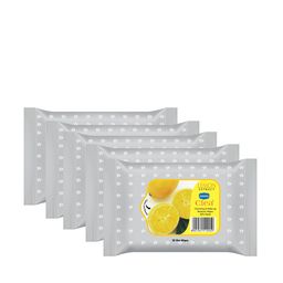 Ginni Set of 5 Lemon Cleansing & Makeup Remover Wet Wipes - 30 Wipes Per Pack-4
