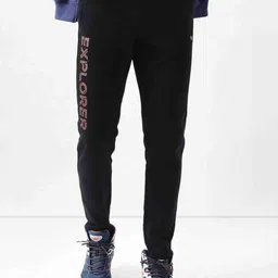 Wildcraft Men Mid-Rise Typography Printed Anti Odour Cotton Track Pant-image-81