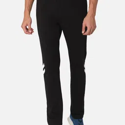 Hummel Men Black Solid Cotton Track Pants-image-30