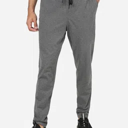 JADE BLUE Slim Fit Pure Cotton Track Pants-image-122