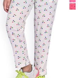 BAESD Girls Pack Of 3 Printed Pure Cotton Track Pants-picture-26
