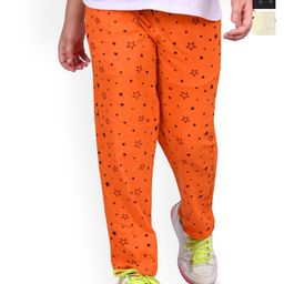 BAESD Girls Pack Of 3 Printed Pure Cotton Track Pants-picture-24