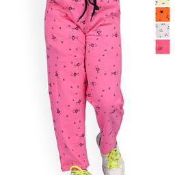 BAESD Girls Pack Of 5 Printed Pure Cotton Track Pants-picture-21