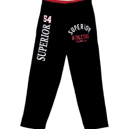 Fashionable Boys Black & White Printed Track Pants-image-93