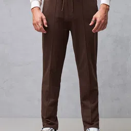 Bewakoof Men Brown Mid-Rise Cotton Track Pant-image-18