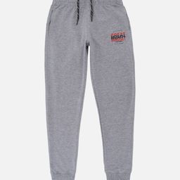 DYCA Boys Grey Melange Solid Cotton Joggers-image-94