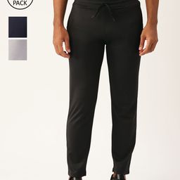 ARMISTO Men Pack Of 3 Solid Straight-Fit Track Pants-image-4