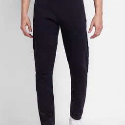 SPYKAR Men Blue Solid Slim-Fit Track Pants-picture-10