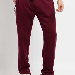 Status Quo Men'S Regular Fit Wine Track Pants-picture-0