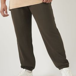 Bewakoof Heavy Duty Men Plus Size Textured 1.0 Brown Track Pants-picture-19