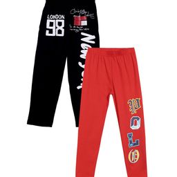 Fashionable Boys Pack Of 2 Printed Pure Cotton Relaxed Fit Track Pants-image-45