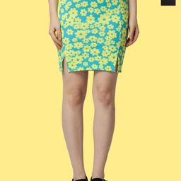 Popwings Pack Of 2 Printed Pencil Above Knee Length Skirts-image-64