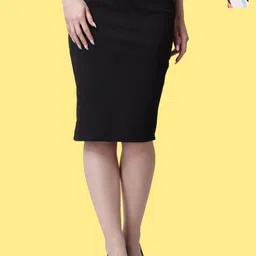 Popwings Pack of 2 Abstract Printed Pencil Skirts-image-70