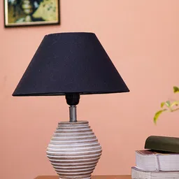 Pinecraft INTERNATIONAL Black Atury Table Lamp with Black Shade-57