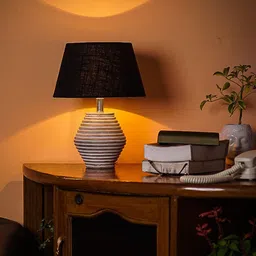 Pinecraft INTERNATIONAL Black Table Lamp With Shade-53