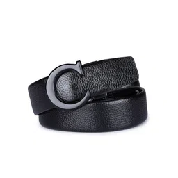 Kastner Men Black Solid C Buckle Belt-image-47
