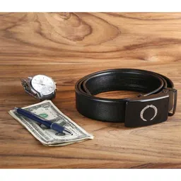 Kastner Men Black Textured Synthetic Leather Casual Belt-image-95