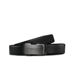 Kastner Men Black Solid Pisces Buckle Belt-image-29