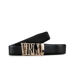 Kastner Men Black Solid Virgo Buckle Belt-image-59