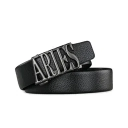 Kastner Men Black Solid Aries Buckle Belt-image-63