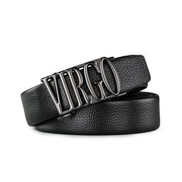 Kastner Men Black Solid Virgo Buckle Belt-image-43