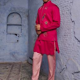 Agrajain Men Regular Zardozi Kurta with Pyjamas-54