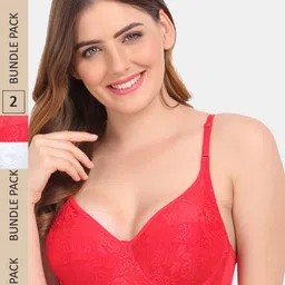 Amour Secret Pack of 2 Non-Padded Push-Up Bra - Underwired-picture-16