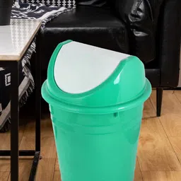 Kuber Industries Black & Green 2 Pieces Swing Dustbins - 10 L Each-40