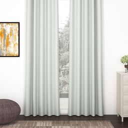 Story@Home Faux Silk Solid Solid 300GSM Grey Room Darkening Blackout Long Door Curtain - Set of 2-57