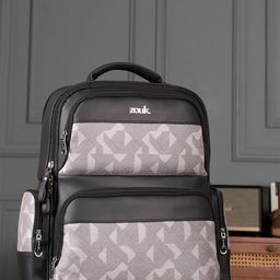 ZOUK Aravalli Unisex Geometric Printed Backpack with Compression Straps image 1