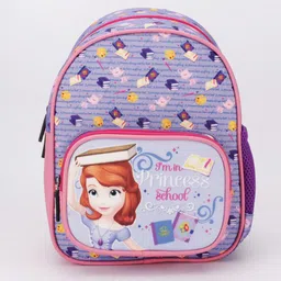Disney Girls Lavender & Pink Graphic Printed Backpack-18