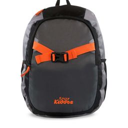 Smily Kiddos Unisex Kids Orange & Grey Brand Logo Backpack with Compression Straps-72