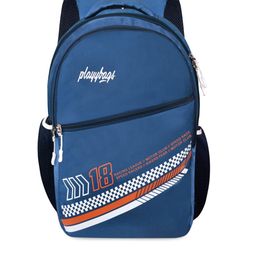PLAYYBAGS Unisex Blue & White Printed Backpack-18